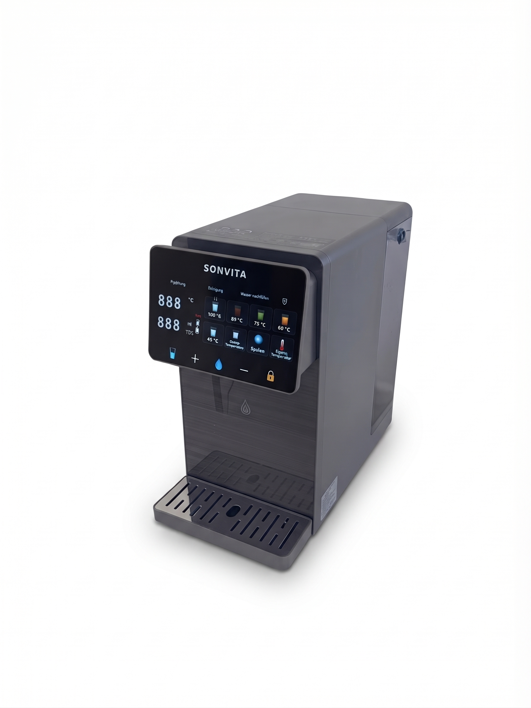 SONVITA Aqua Therm Auftisch-Wasserspender in der Frontansicht